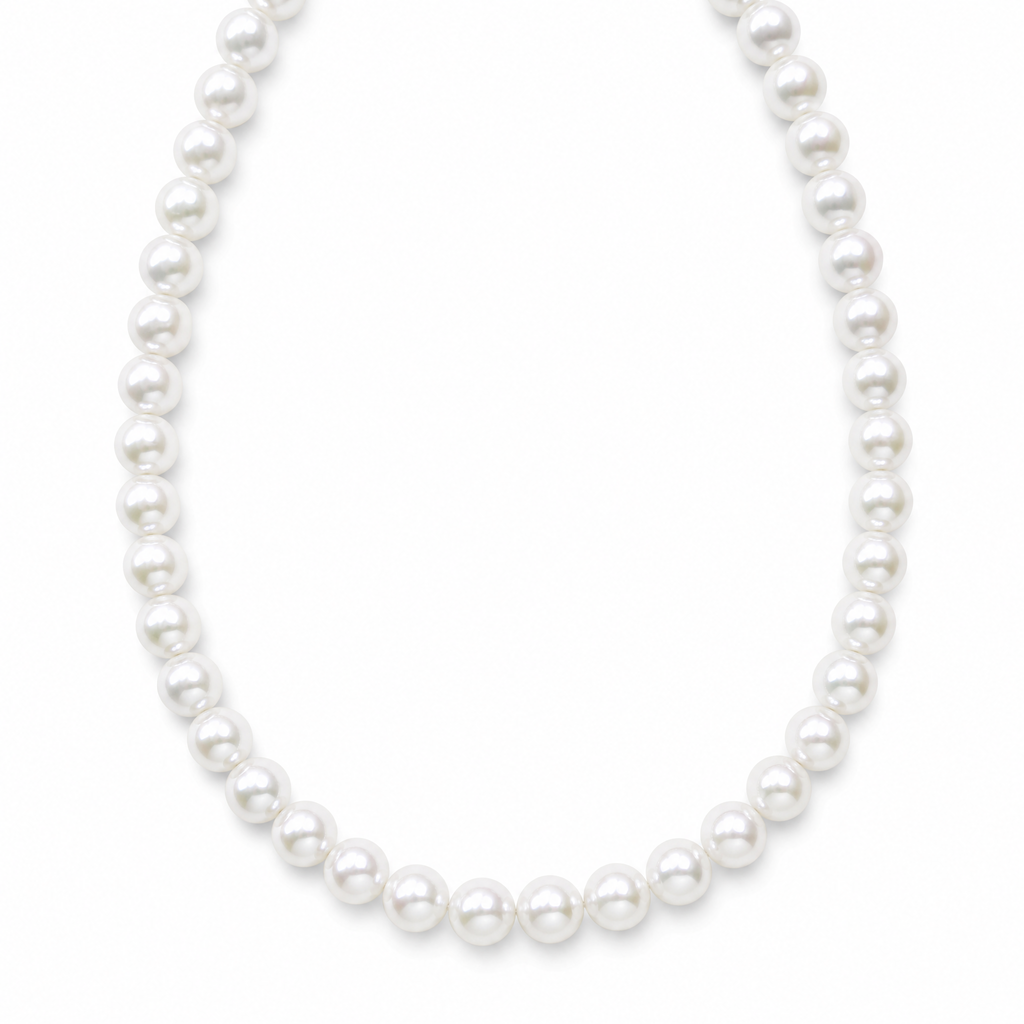 6.5-7.0mm Japanese Akoya White Pearl Necklace - AAA Quality